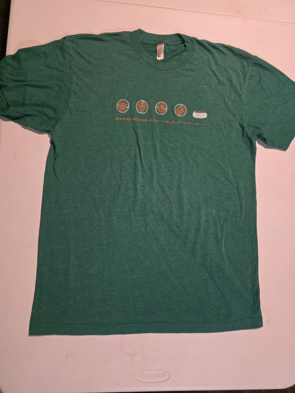 New Belgium Brewing Summer Belgian Ale T Shirt Mens Large Green Beer Brewery